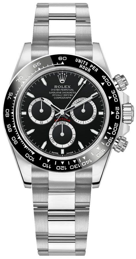 rolex cosmograph daytona black dial steel men's watch 126500ln-0002